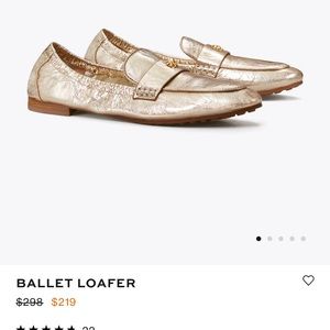 New Tried on NOT worn Metallic Loafers - Tory Burch